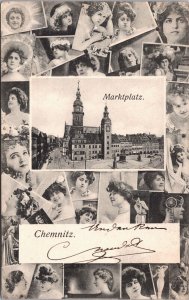 Germany Chemnitz Marktplatz Vintage Postcard 09.09