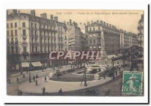  Lyon Vintage Postcard Places Republic Carnot Monument