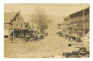 VT - Randolph.  Main Street ca 1920's   RPPC