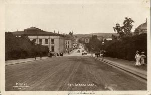 norway norge, KRISTIANIA, Carl Johans Gade (1909) RPPC