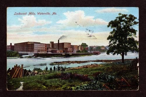 ME Lockwood Textile Mills WATERVILLE MAINE Postcard