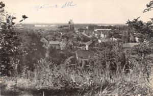 Moline Illinois Bird's Eye View~Houses-Bldgs-Smoke Stacks-Water Tower~c1910 RPPC