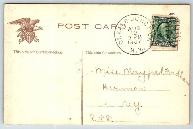 Vintage New York Postcard - Thousand Islands  1907