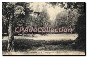 Old Postcard Montgeron Landscape In The Castle Of Park