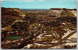 Vtg Golden Colorado CO City View & Table Mountain 1950s Postcard