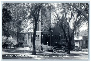 c1940's First Congregational Church Red Oak Iowa IA RPPC Photo Vintage Postcard