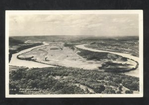 RPPC CHATTANOOGA TENNESSEE MOCCASIN BEND BIRDSWYE REAL PHOTO POSTCARD