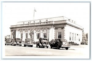 c1940's US Post Office Cars View Ludington Michigan MI RPPC Photo Postcard