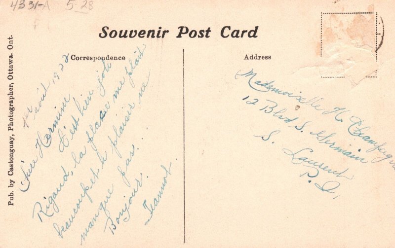 Vintage Postcard Vue Sur La Petite Riviere Rigaud Quebec Canada Castonguay Pub.