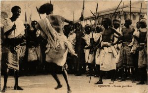 PC CPA DJIBOUTI / SOMALIA, HDANSES GUERRIÉRES, Vintage Postcard (b13935)