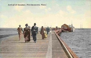 Steamer Arrival Provincetown Cape Cod Massachusetts 1910c postcard