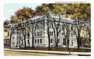 Pekin, IL Illinois   TAZEWELL COUNTY COURT HOUSE   ca1940's Curteich  Postcard