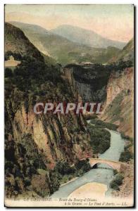 Old Postcard The Dauphine Route Du Bourg D & # 39Oisans at the Grave of the b...