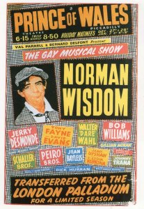 Norman Wisdom Prince Of Wales Theatre London Advertising Postcard