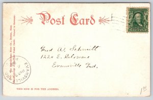 Providence Rhode Island~River Birds Eye View~Waterfront~Ship~Boats~1906 Postcard