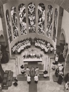 Religious Service Mass at Dreifaltigkeitskirche Offenburg German Postcard