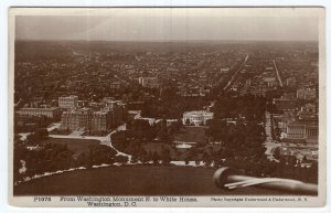 Washington, D.C., From Washington Monument N to White House, RPPC