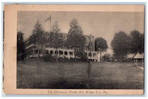 c1940 Glenwood Hotel Del Exterior Building Field Water Gap Pennsylvania Postcard