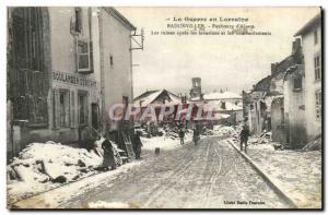Badonviller Old Postcard Faubourg d & # 39Alsace The ruins after the invasion...