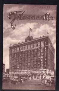 Washington SPOKANE Davenport Hotel - pm1916 - Divided Back