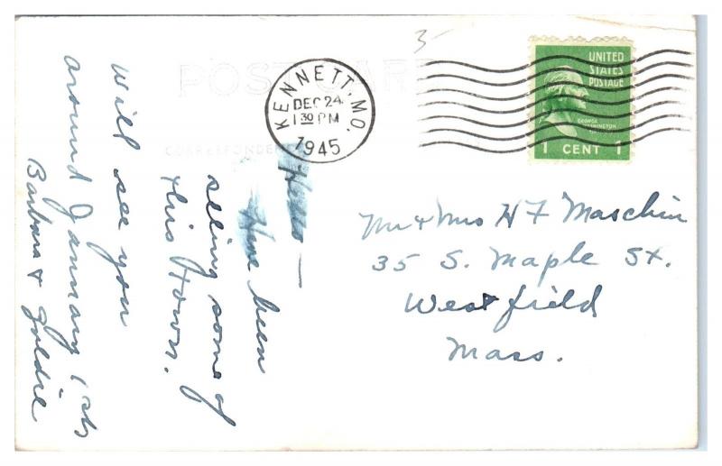 1945 RPPC Presnell Hospital, MO Real Photo Postcard United