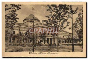 Old Postcard Wiesbaden Kurhaus Gartenterrasse