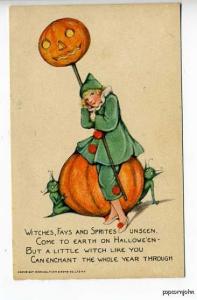 Rare Halloween Tuck Schmucker Poem Postcard