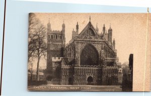 Postcard - Exeter Cathedral - West Front - Exeter, England