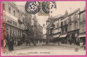 ak1871 - France - VINTAGE POSTCARD -   Angouleme, Place Marengo - 1904