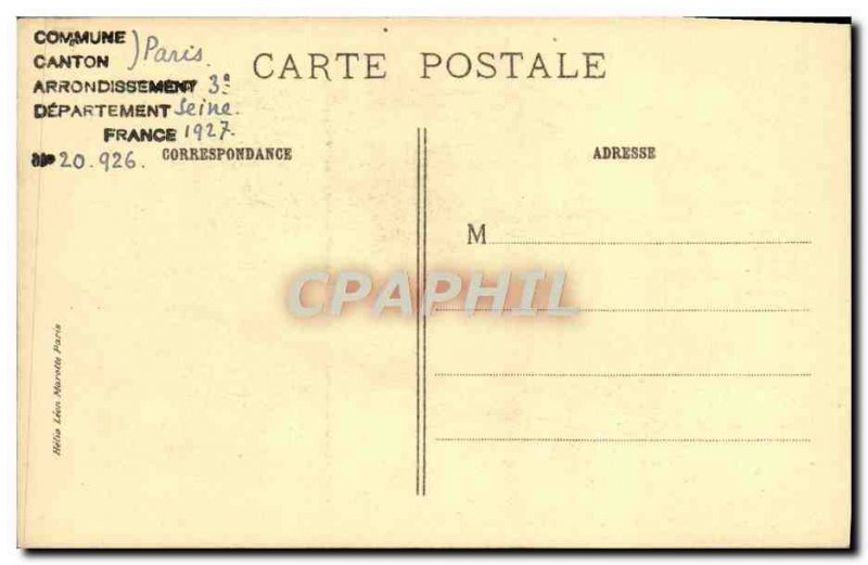 Old Postcard Paris National Archives Hotel Soubise