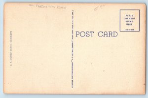 Risque Humor Postcard Man Peeping Tom Bathing Girls c1930's Unposted Vintage