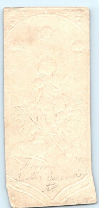 c1900s Gloria in excelsis Deo Christian Bookmark Trade Card Baby Jesus Glory C6