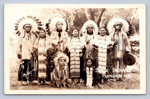 J96/ Native American Indian RPPC Postcard Sioux Mandan North Dakota 115