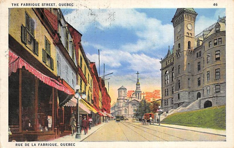 The Fabrique Street Quebec, Canada Postal Used Unknown 