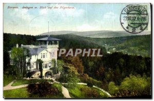 Old Postcard Barmen Anlagen Blick auf das Pilgerheim