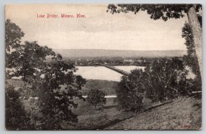 Lake Bridge Winona MN Minnesota 1907 to Lewiston Postcard I26