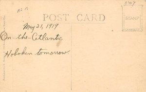 SS Leaviathan United States Line Real Photo Writing on back, missing stamp 