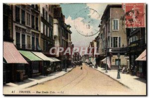 Troyes Old Postcard Rue Emile Zola