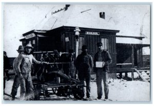 c1960's Woolson Iowa IA Railroad Vintage Train Depot Station RPPC Photo Postcard