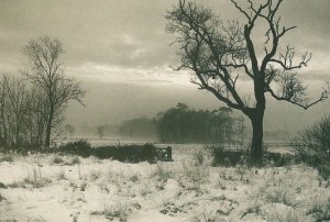 Far Coton Warwickshire Christmas 1981 Snow Postcard