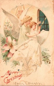 Merry Christman With Angels 1905