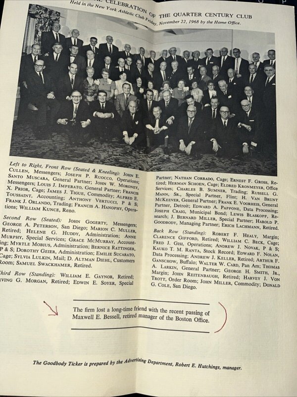 The Good body Ticker December 1968 Company Newsletter NY