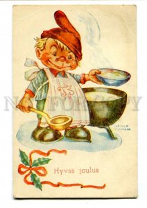 3091447 Hungry Funny Elf GNOME as Cook by TILGMANN Vintage PC