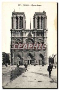 Old Postcard Paris Notre Dame