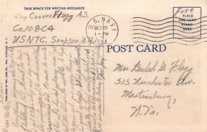 Vintage Postcard 1944 Boat Docks Seneca Lake US Naval Training Center Sampson NY