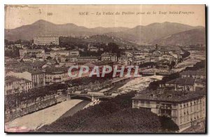 Postcard Old Nice la Vallee du Paillon taking the Tour Saint Francois