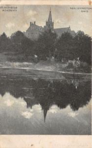 New Lexington Ohio~St Aloysius Academy (from Lake)~Reflections in Water~1905 Pc