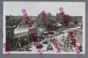 Zumbro Falls MINNESOTA RPPC c1910 DEPOT Main Street nr Mazeppa Oronoco Zumbrota