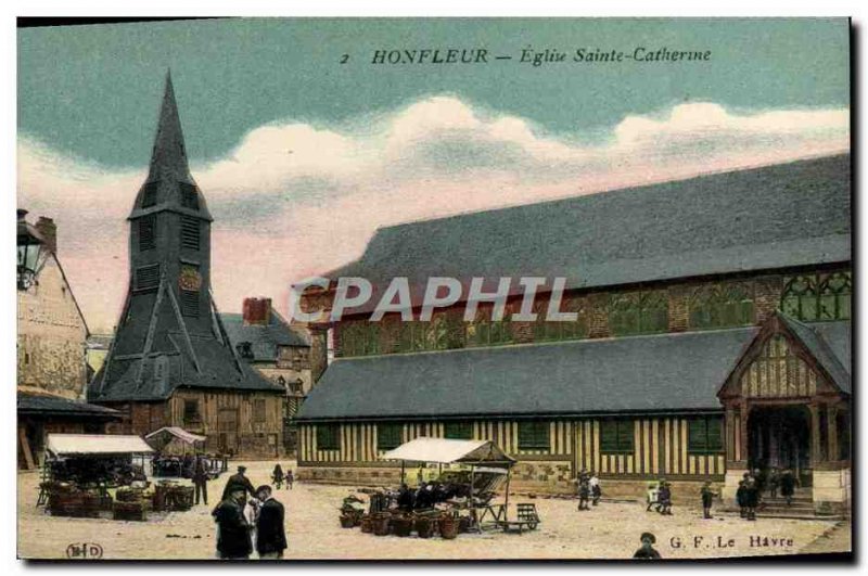 Postcard Old Honfleur Eglise Ste Catherine