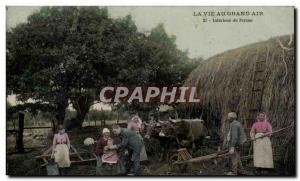 Old Postcard La Vie Au Grand Air Interior Farm Folklore